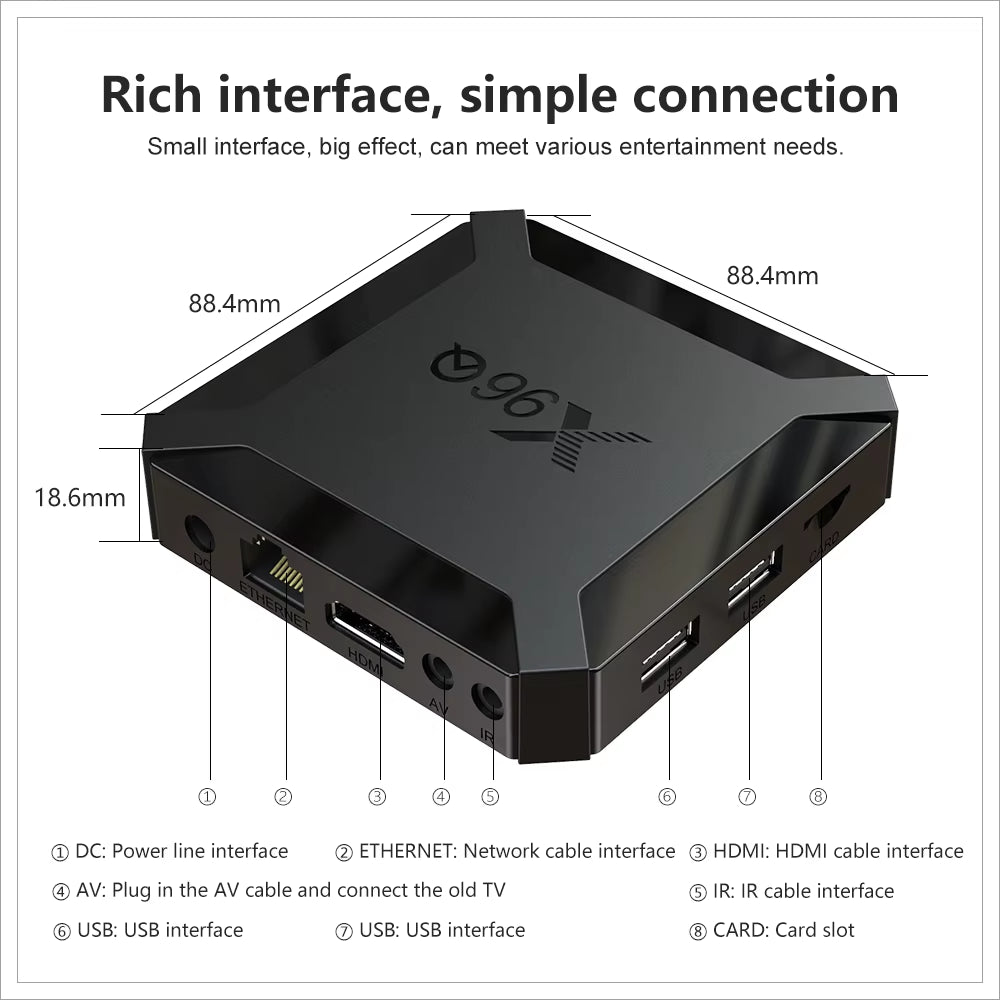Hot Q Android 10.0 Smart TV Box, 2GB/16GB, Allwinner H313 Quad Core, 4K, Mini Set-Top Box