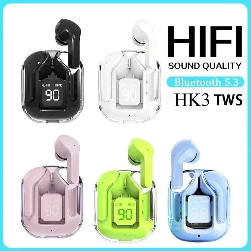 Auriculares Inalámbricos HK3 TWS Bluetooth 5.3 con ENC, Pantalla LED y Sonido Estéreo para Deportes