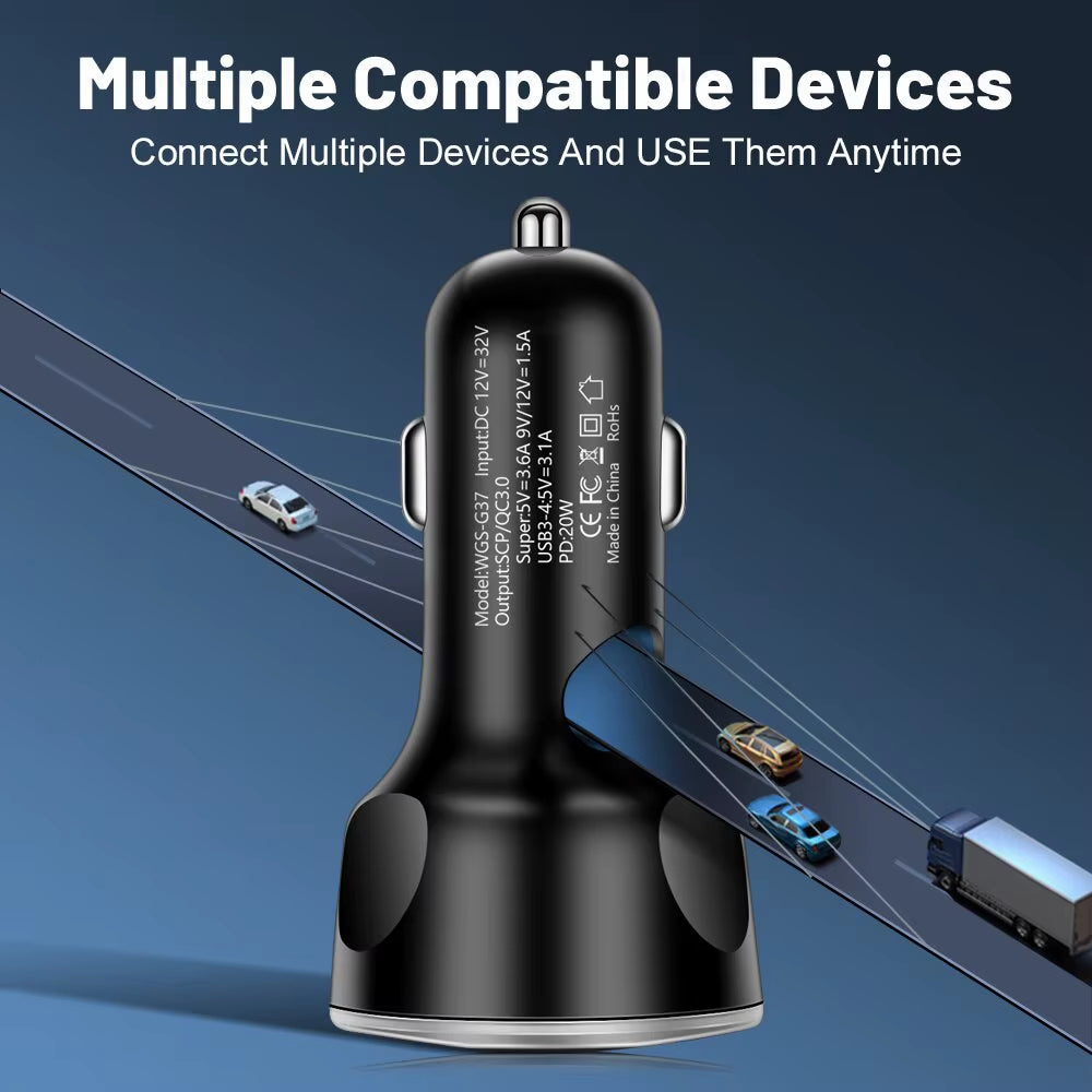 ChargeMax 250W USB-C Car Charger