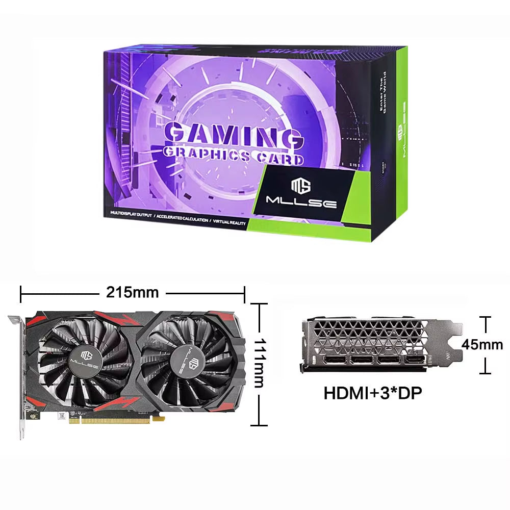 AMD RX 580 8GB GDDR5 256-Bit Gaming Graphics Card, PCI-E 3.0, Radeon GPU