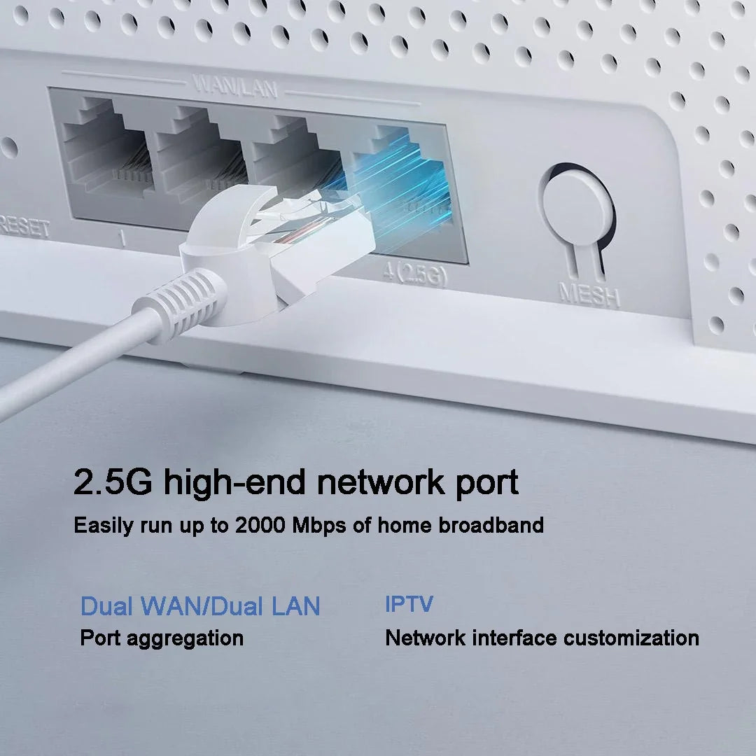 Xiaomi BE5000 WiFi 7 Router - 5000Mbps, Dual-Band, 2.5G Port, 512MB Memory, CN Version