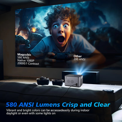 HY350 Pro 580 ANSI 4K 1080P Projector, Android 11, Auto Focus, WiFi6, Voice Control, Allwinner H713, BT5.0, Home Cinema