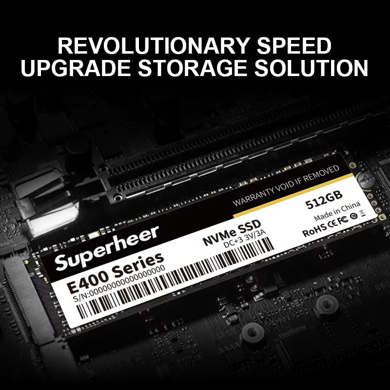 M2 NVMe SSD: PCIe 3.0 internal solid-state drive, 128GB to 1TB, for laptops and desktops