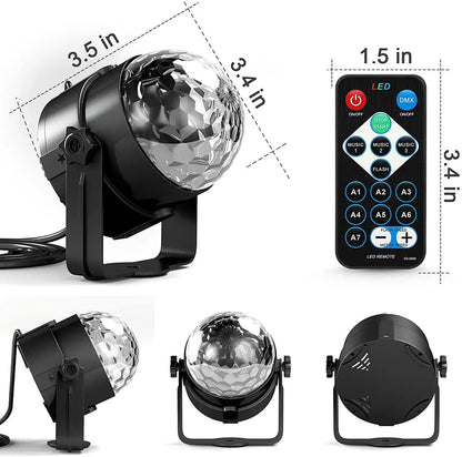Lámpara LED RGB Giratoria de Colores Mágicos para Fiestas, KTV, Bar, Discoteca y Decoración Navideña