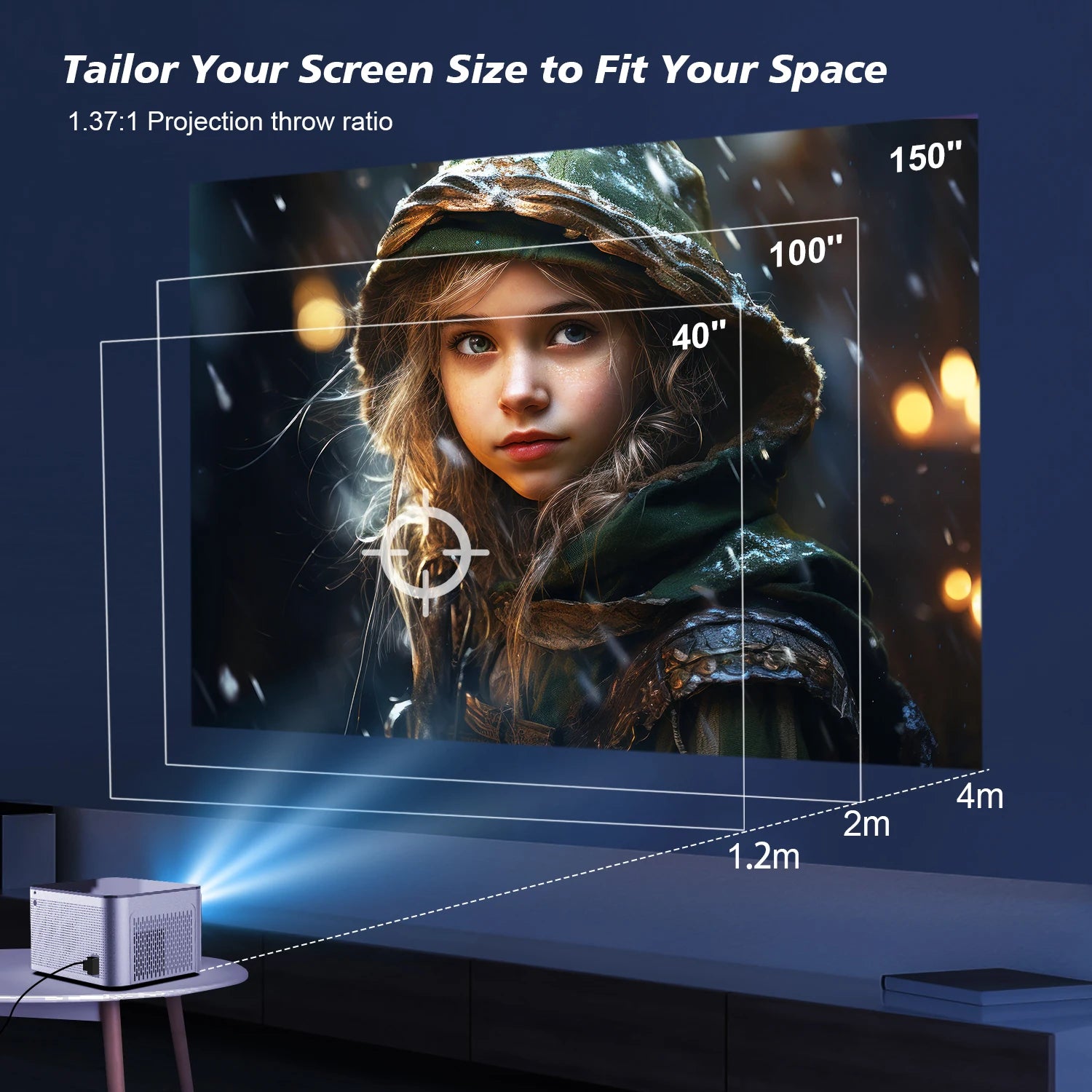 HY350 Pro 580 ANSI 4K 1080P Projector, Android 11, Auto Focus, WiFi6, Voice Control, Allwinner H713, BT5.0, Home Cinema