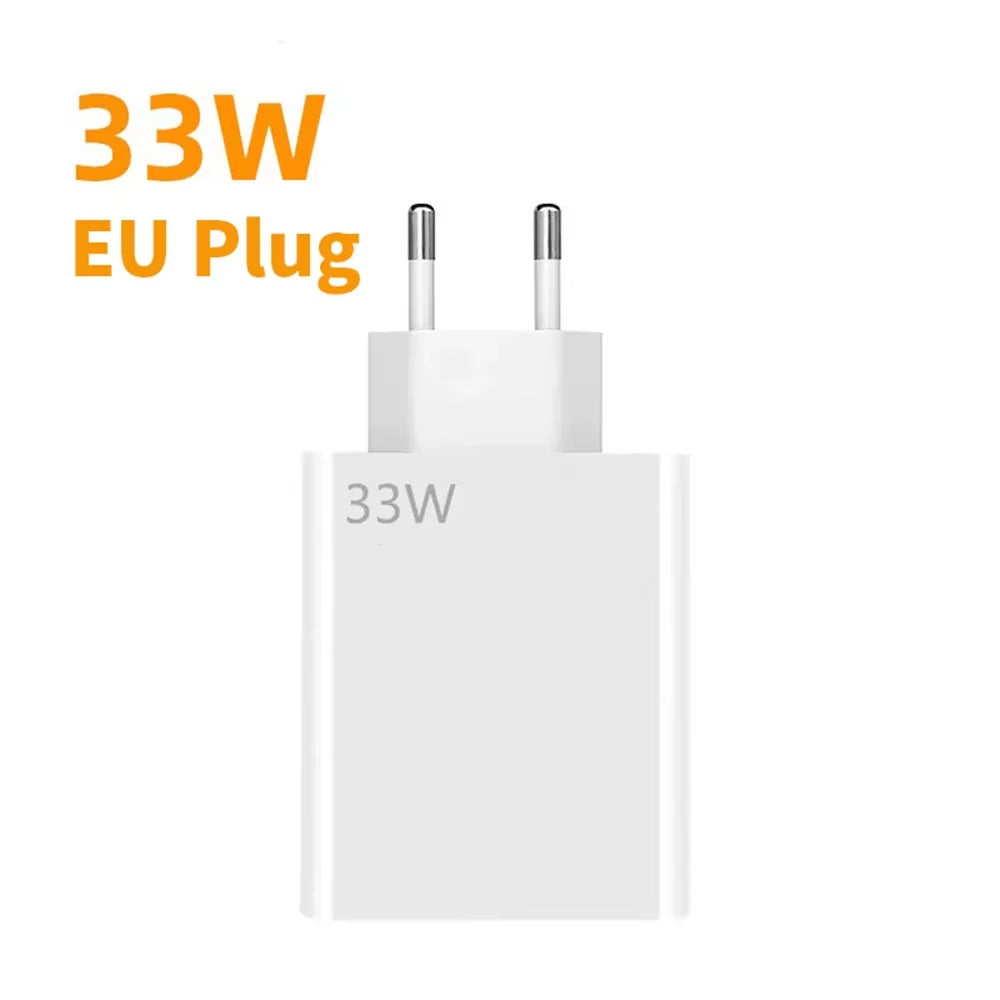 Cargador Rápido USB 33W QC 3.0 para Xiaomi y POCO (EU/US)