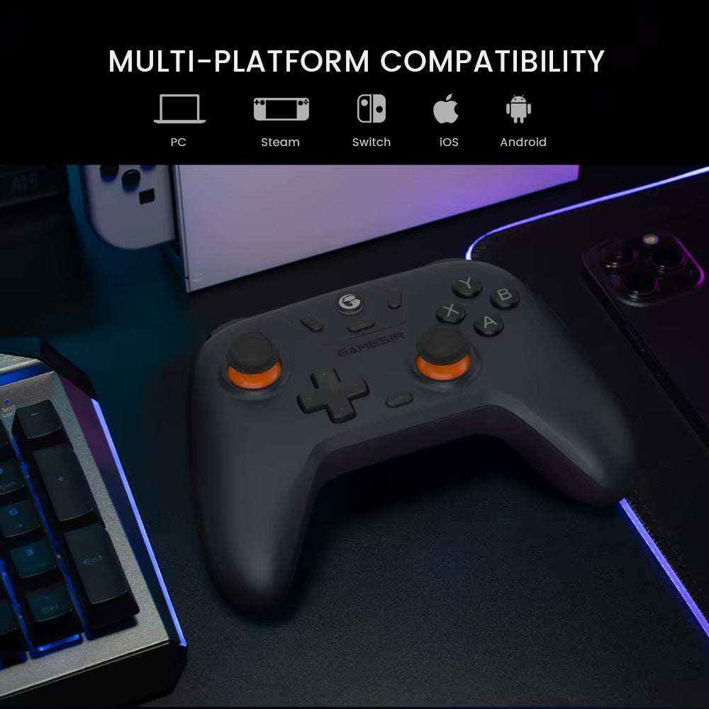 GameSir T4 Nova Lite: Controlador Inalámbrico para Switch, Android, iOS, PC y Steam con Joystick Hall Effect