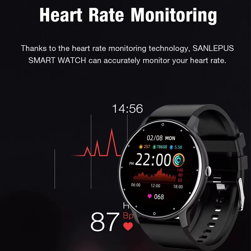 2025 Smartwatch for Men & Women - Waterproof Fitness Tracker with Heart Rate Monitor for Xiaomi, Android & iOS