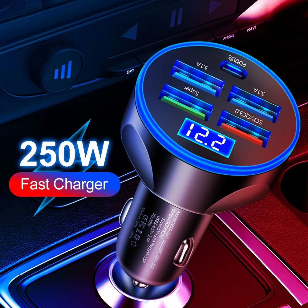 ChargeMax 250W USB-C Car Charger