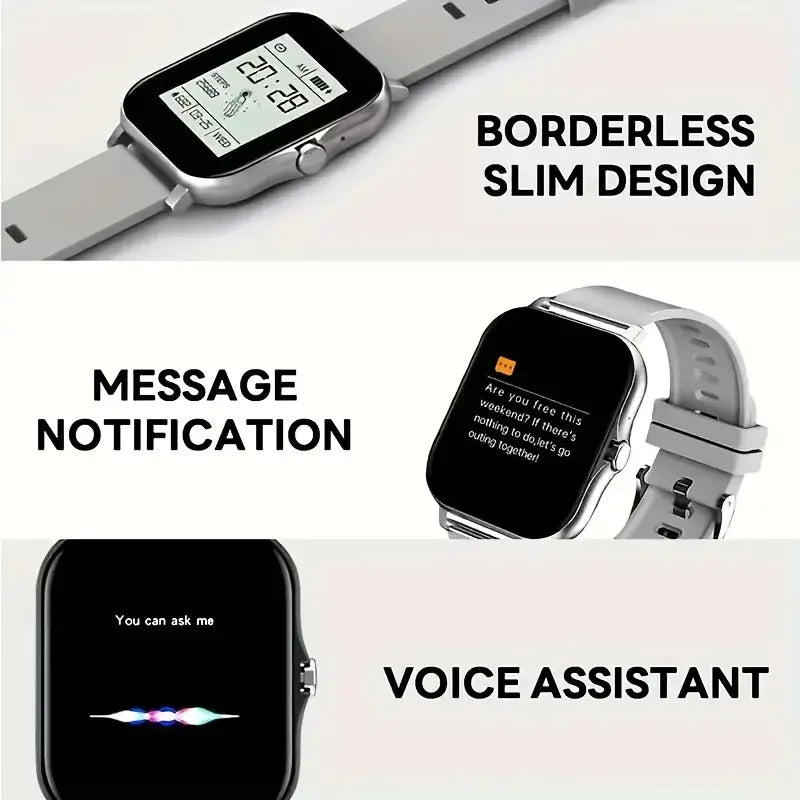 Smartwatch 2025: Llamadas, Mensajes y Fitness con Pantalla Táctil - Regalo Ideal para Hombre y Mujer