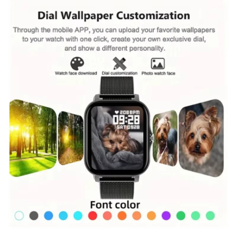 Smartwatch 2025: Llamadas, Mensajes y Fitness con Pantalla Táctil - Regalo Ideal para Hombre y Mujer