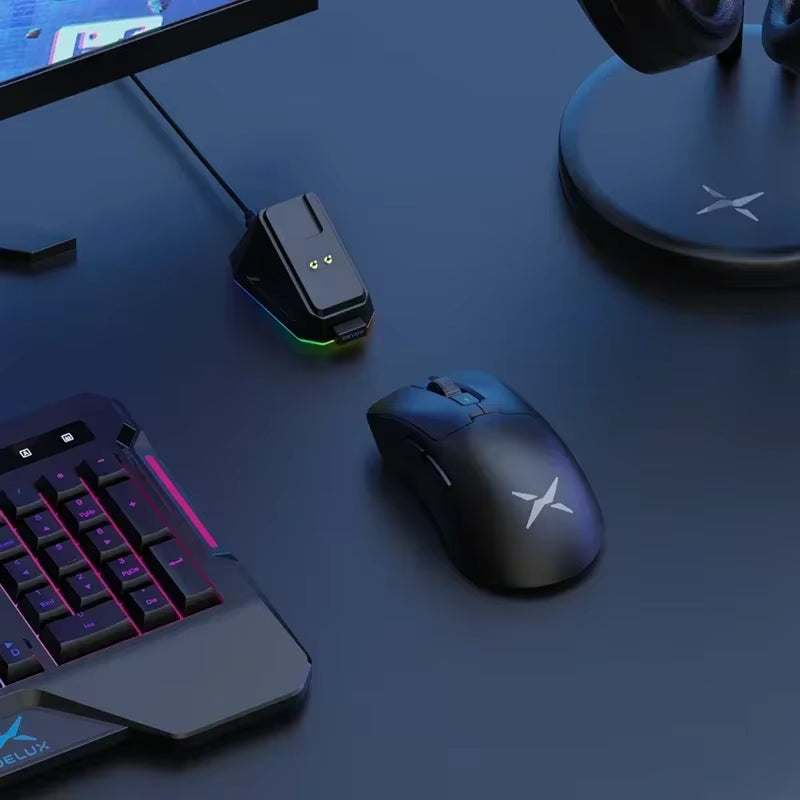 M900PRO Wireless Gaming Mouse - 8K Polling Rate, PAW3395 Sensor, 63g, Ergonomic, RGB Charging Dock, Right-Handed