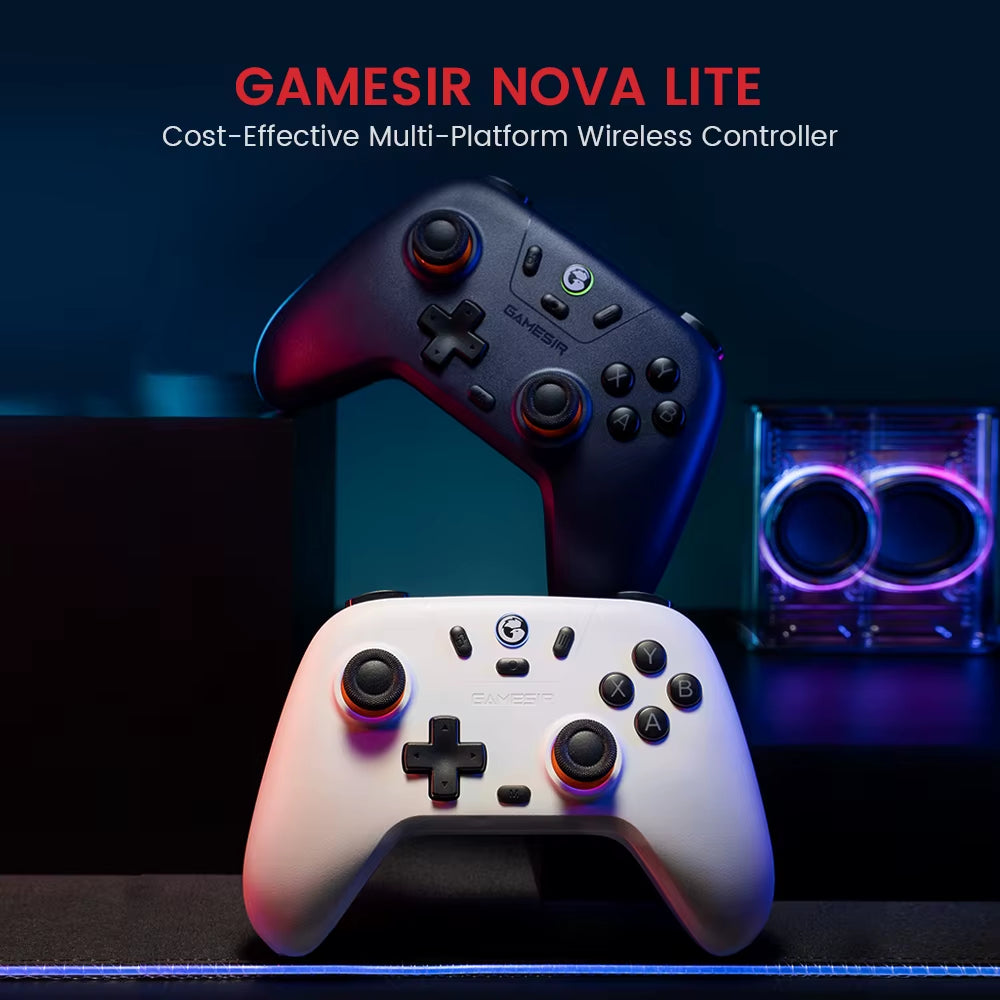 GameSir T4 Nova Lite: Controlador Inalámbrico para Switch, Android, iOS, PC y Steam con Joystick Hall Effect