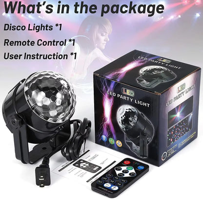 Lámpara LED RGB Giratoria de Colores Mágicos para Fiestas, KTV, Bar, Discoteca y Decoración Navideña
