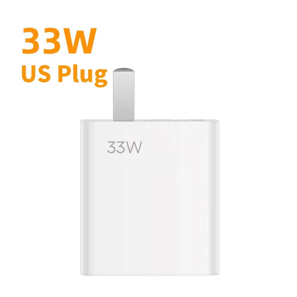 Cargador Rápido USB 33W QC 3.0 para Xiaomi y POCO (EU/US)