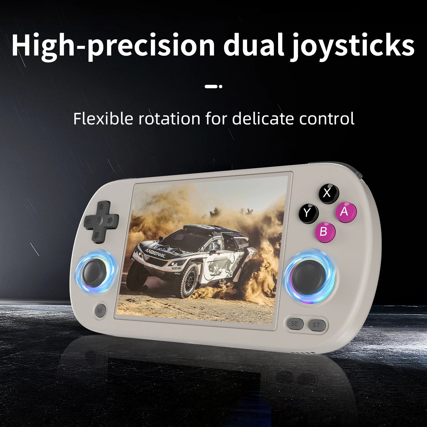 RG40XX H Handheld Game Console - 4" IPS Screen, 3200mAh, 64-Bit, 5K+ Games, RGB Light