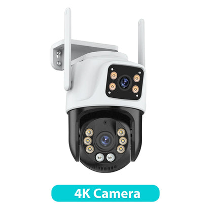 6K HD Outdoor PTZ IP Camera - Triple Lens, Auto-Tracking, 4K Dual-Lens, WiFi, Wireless CCTV Security Camera for iCSee