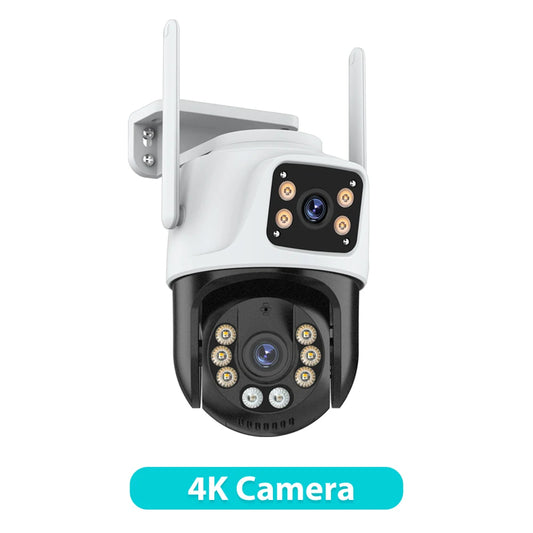6K HD Outdoor PTZ IP Camera - Triple Lens, Auto-Tracking, 4K Dual-Lens, WiFi, Wireless CCTV Security Camera for iCSee