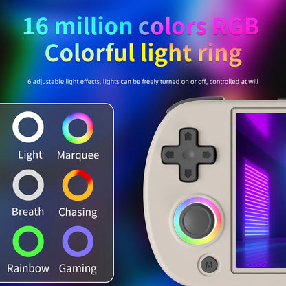 RG40XX H Handheld Game Console - 4" IPS Screen, 3200mAh, 64-Bit, 5K+ Games, RGB Light