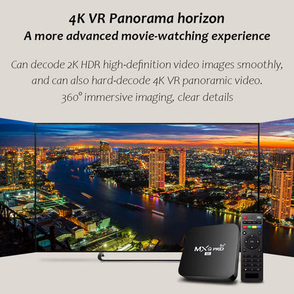 MXQ-PRO 4K Android 10.0 Smart TV Box, Dual-Band WiFi, 3D Media Player, Home Theater Set-Top Box